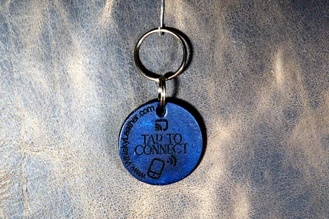 Smart Leather NFC Keychains - view 5